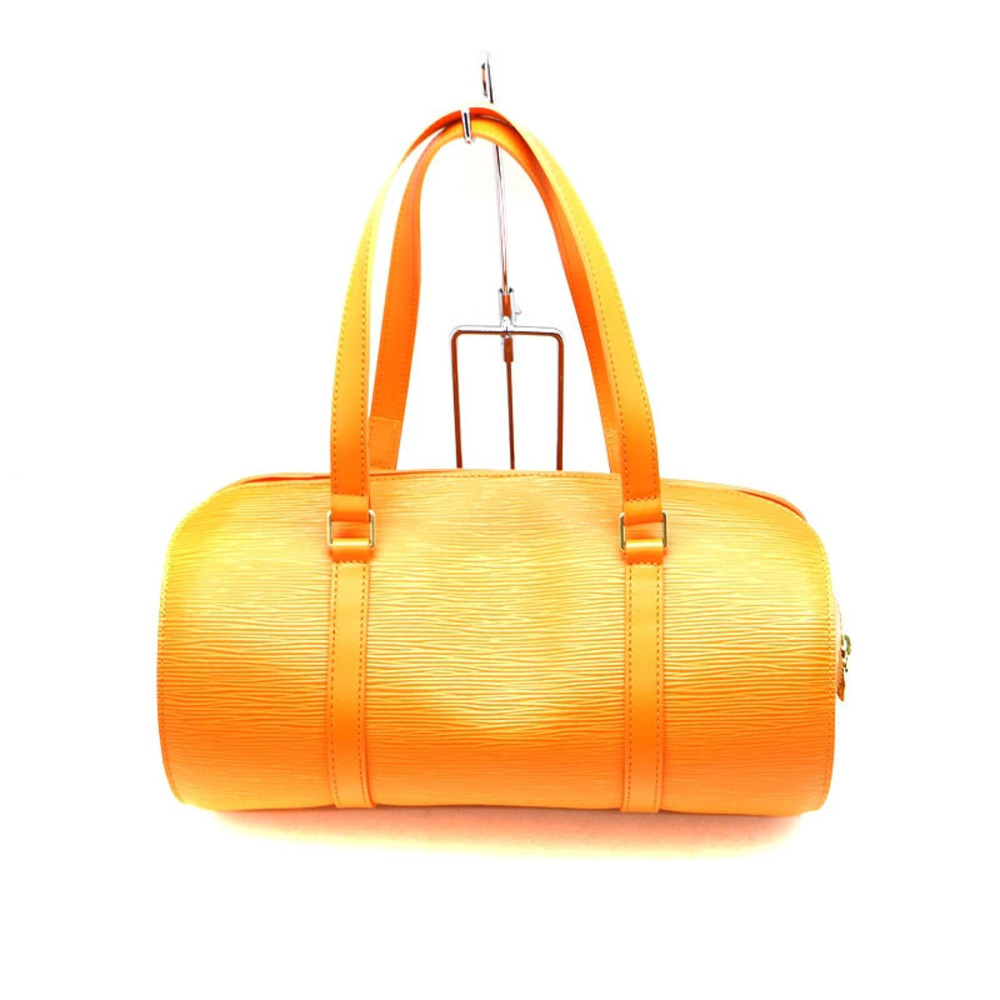 Louis Vuitton Epi Mandarin Handbag Orange Leather Soufflot